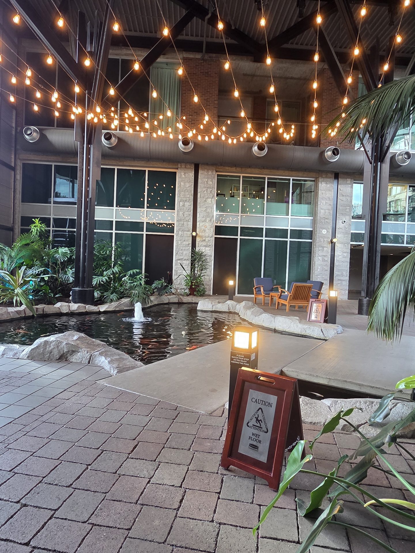 Another view of the hotel atrium