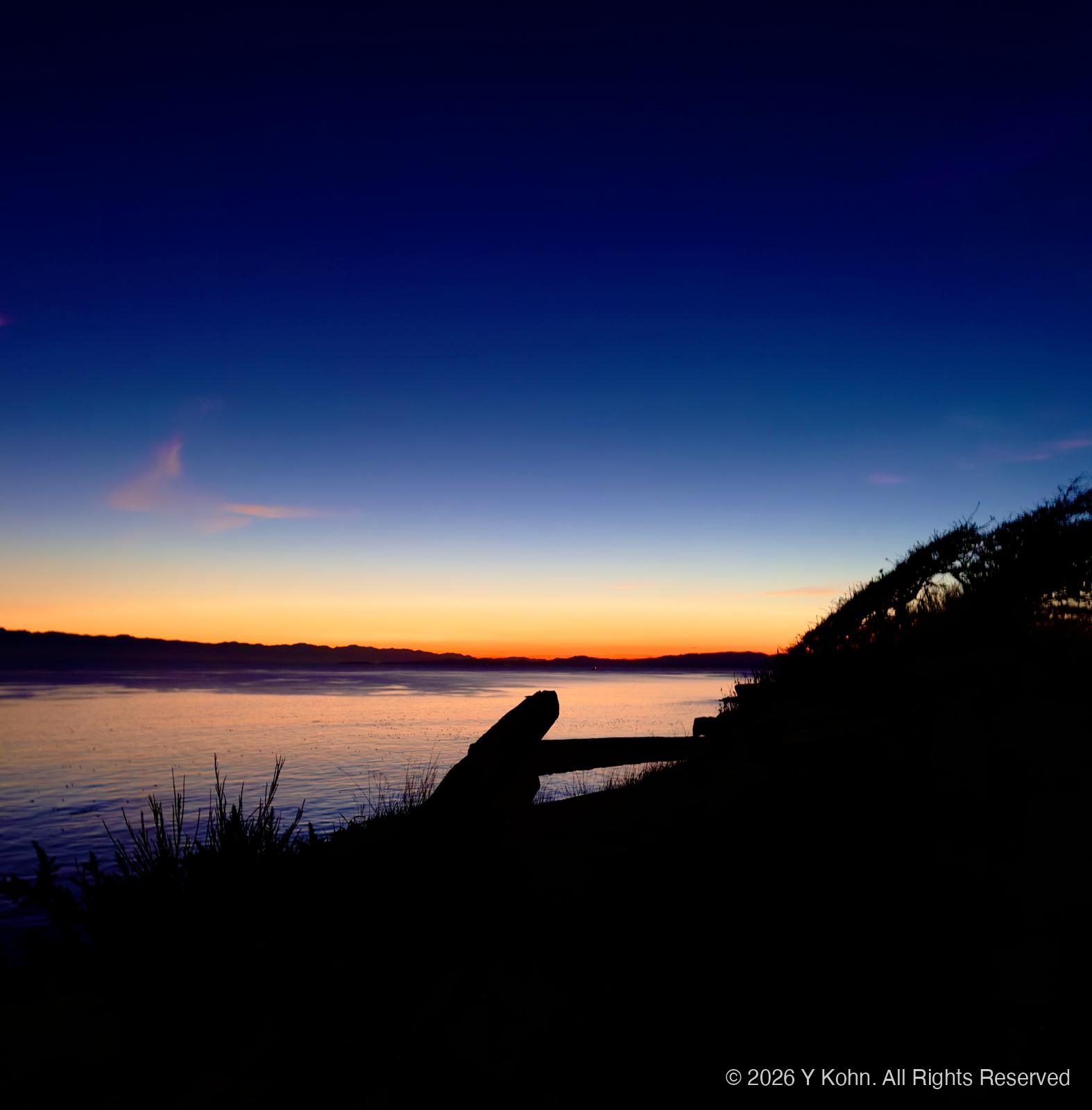 Sunset over the Pacific Ocean from Dallas Road, Victoria